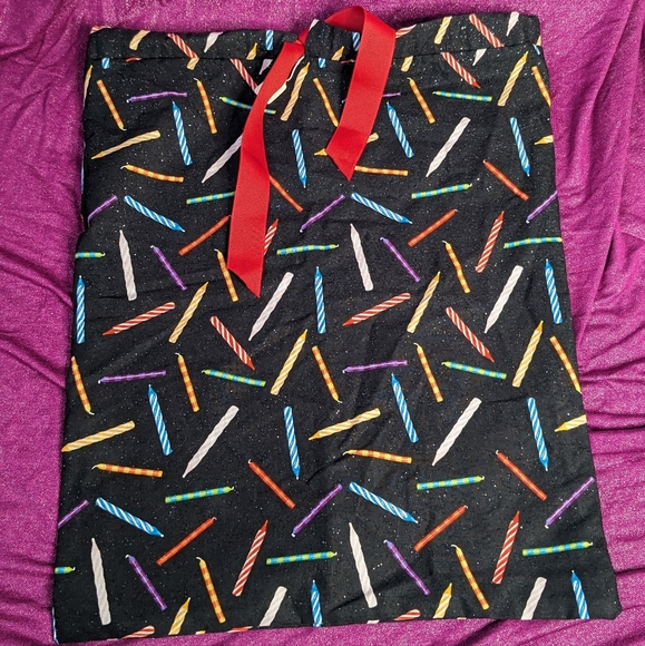 Large Birthday Candle Reusable Fabric Gift Bag - Picture 5 of 5